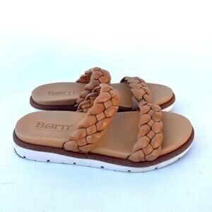 Born Women’s Freesia Sandals Braided Comfort Size 8 Tan Beige Neutral Flats